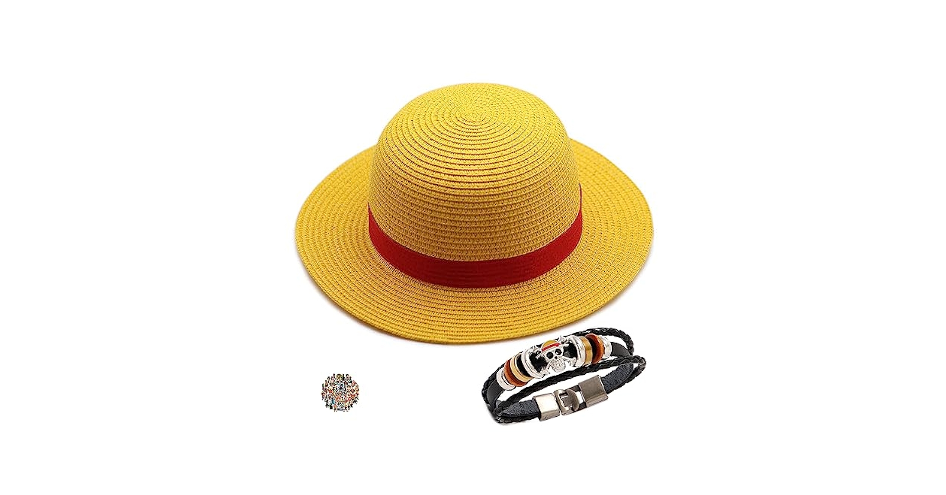 ONE PIECE - hata HJYZY Anime One P. Straw Hat Womens Mens Wide Brim Straw Hat